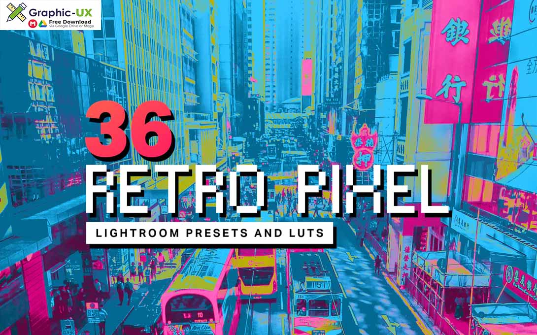 36 Retro Pixel Lightroom Presets and LUTs