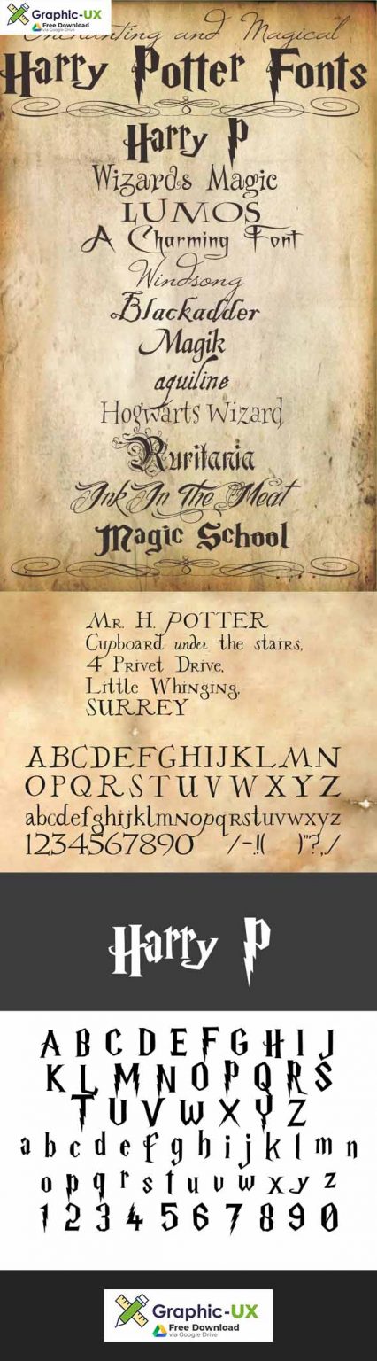 harry potter font – GraphicUX