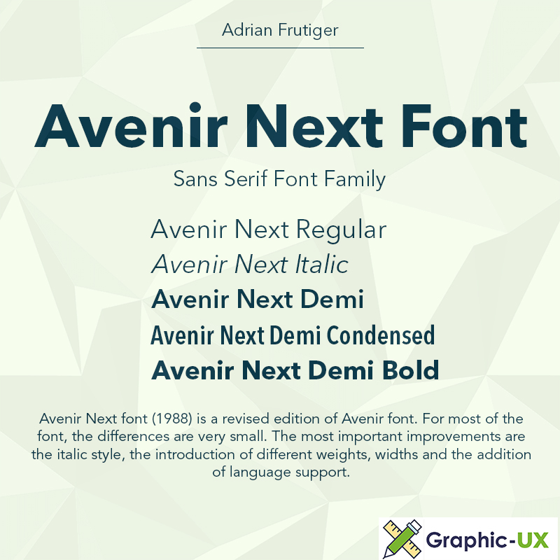 avenir next font family download free