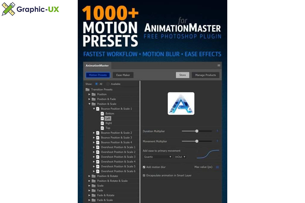 3d motion presets for animation composer