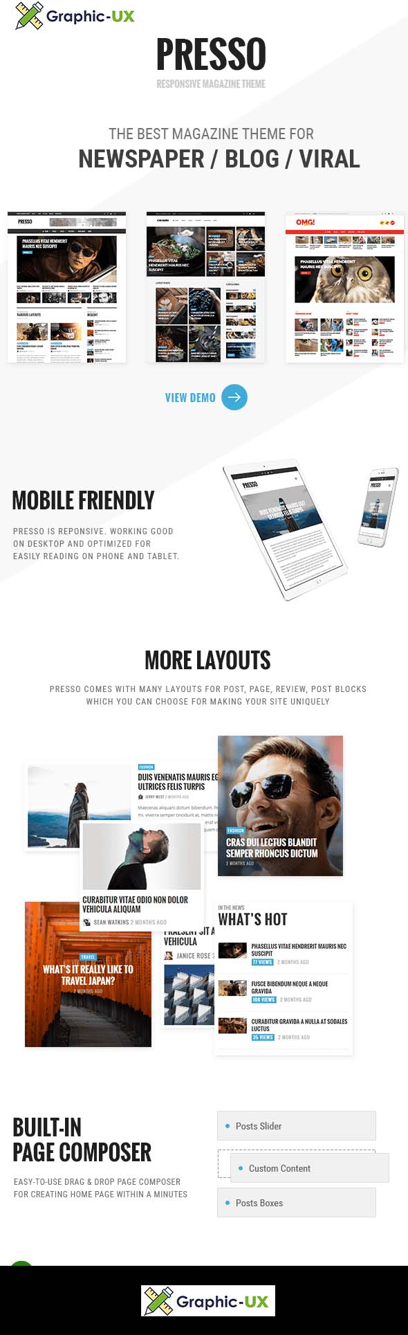 PRESSO v3.3.7 – Modern Magazine / Newspaper / Viral Theme