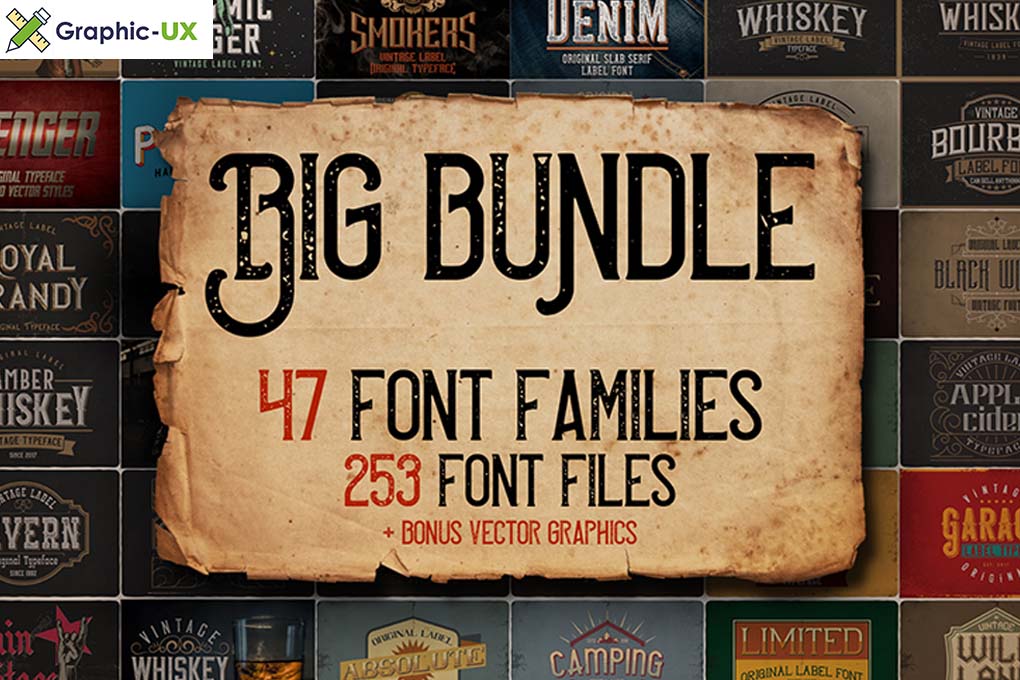 Big Vintage Fonts Bundle