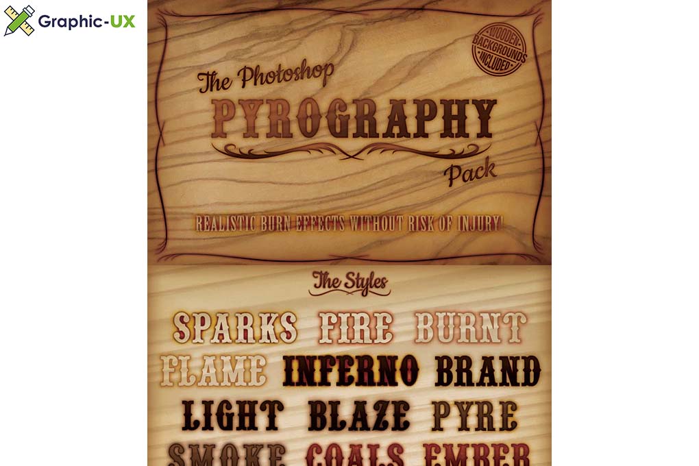 The Pyrography Photoshop Action