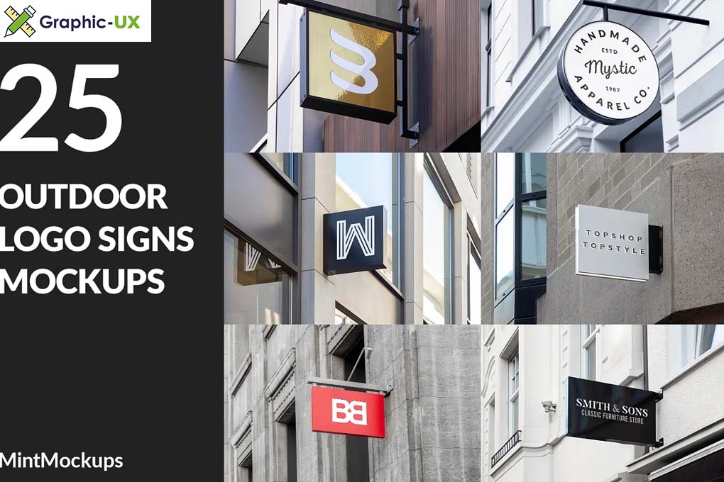 Download 25 Outdoor Logo Signs Mockups - GraphicUX