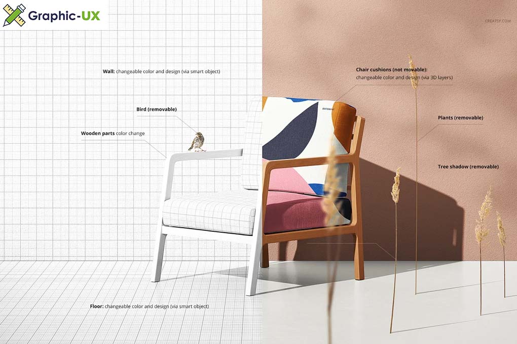 Lounge Chair Mockup Set (22FFv.10)