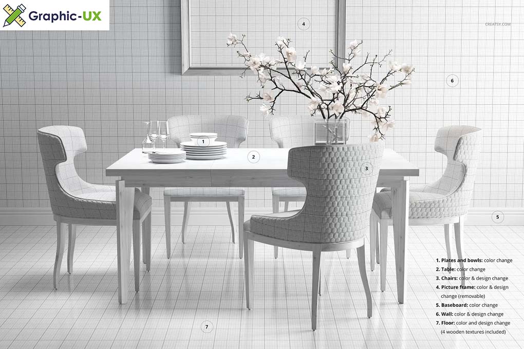 Dining Room Chair Mockup Set