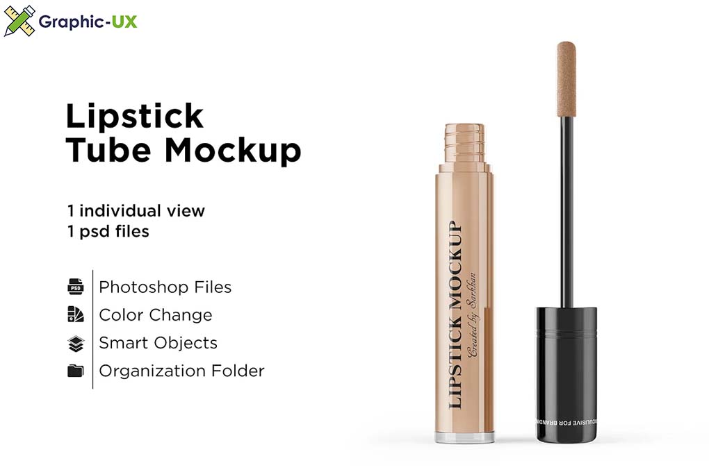 Download Opened Lipstick Tube Mockup - GraphicUX