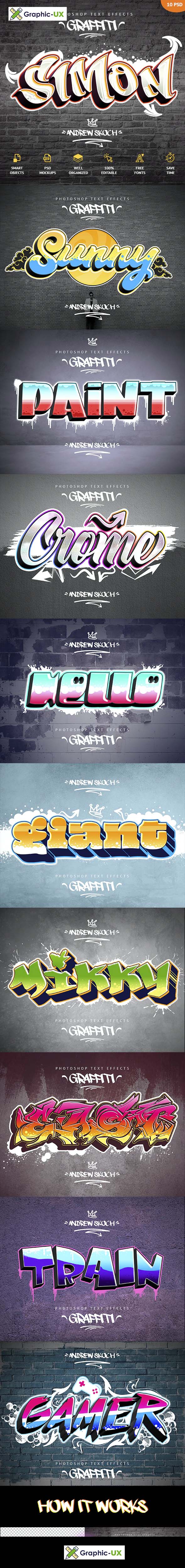 Graffiti Text Effects – 10 PSDGraffiti Text Effects – 10 PSD