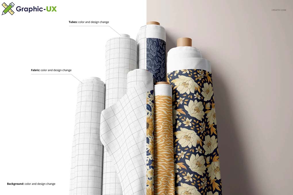 Fabric Rolls Mockup Set (14/FFv.11)