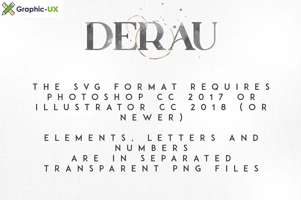 Derau SVG Bitmap Brush Font and More