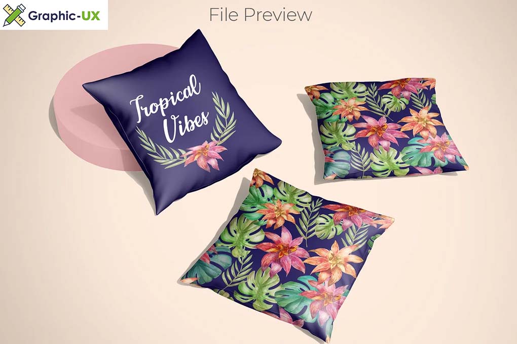 Silk Cushion/Pillow Cover Mockups